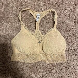 DKNY Lace Racerback Bralette - Cream